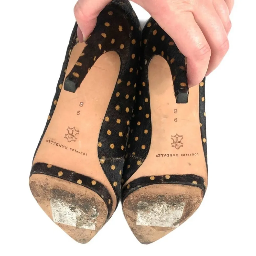 RARE Loeffler Randall Alba Brown Polka-Dot Calf Hair Pump- 9B - Image 3