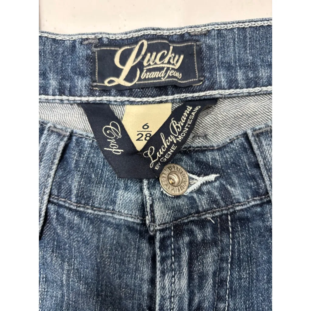 Women's Lucky Brand Classic Rider Crop, Dungarees, 6/28 - Image 5