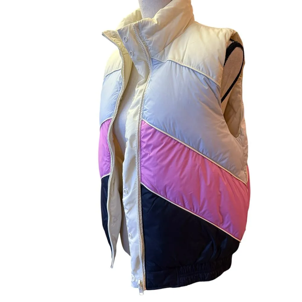 Marine Layer Antuco Archive reversible puffer vest colorblock water resistant M - Image 3