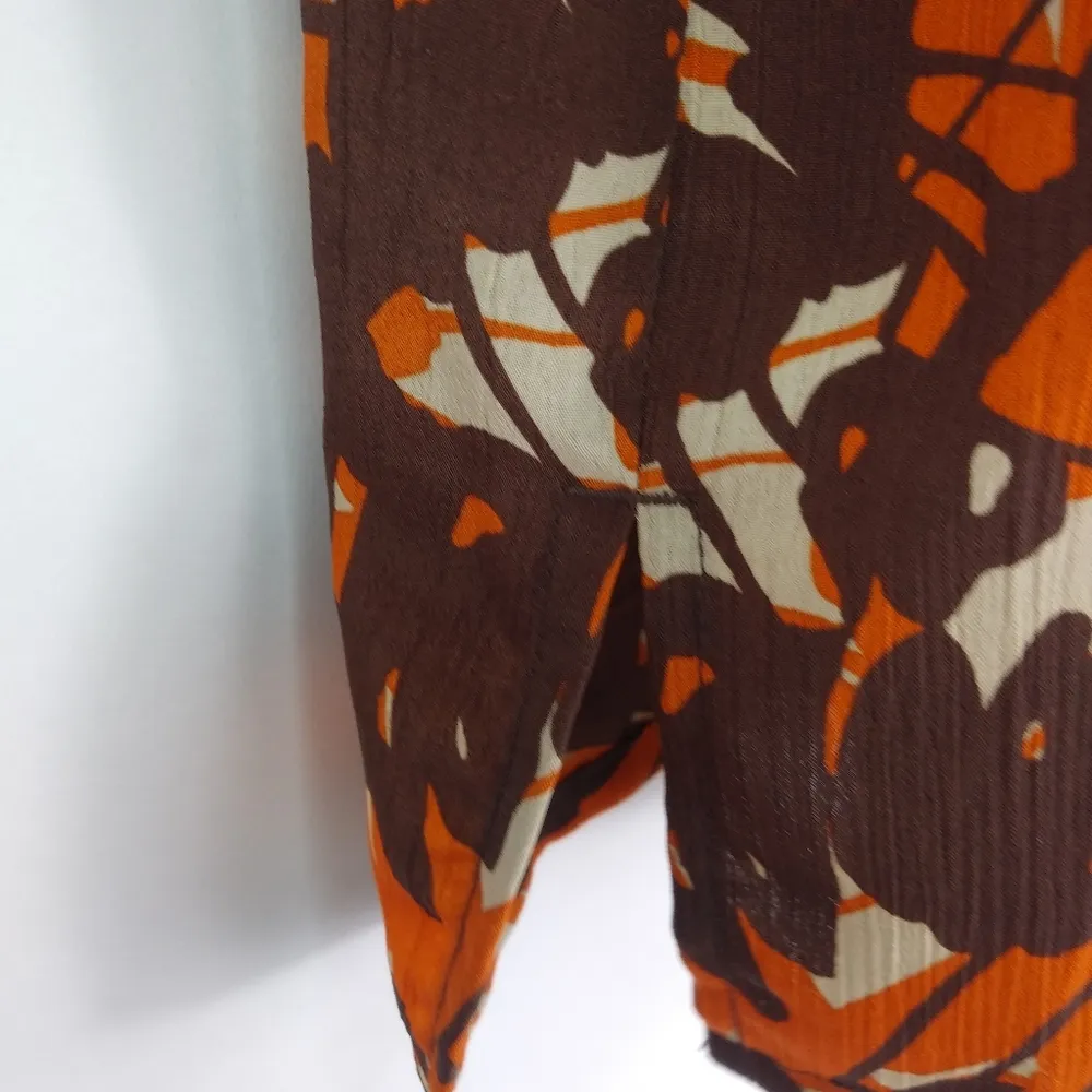 DonnKenny 1X Orange Abstract Fall Leaves Top Plus - Image 3