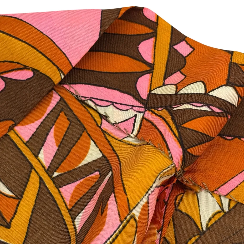 Vintage Nelly De Grab New York 60s Psychedelic Print Dress Orange Size 6 - Image 12