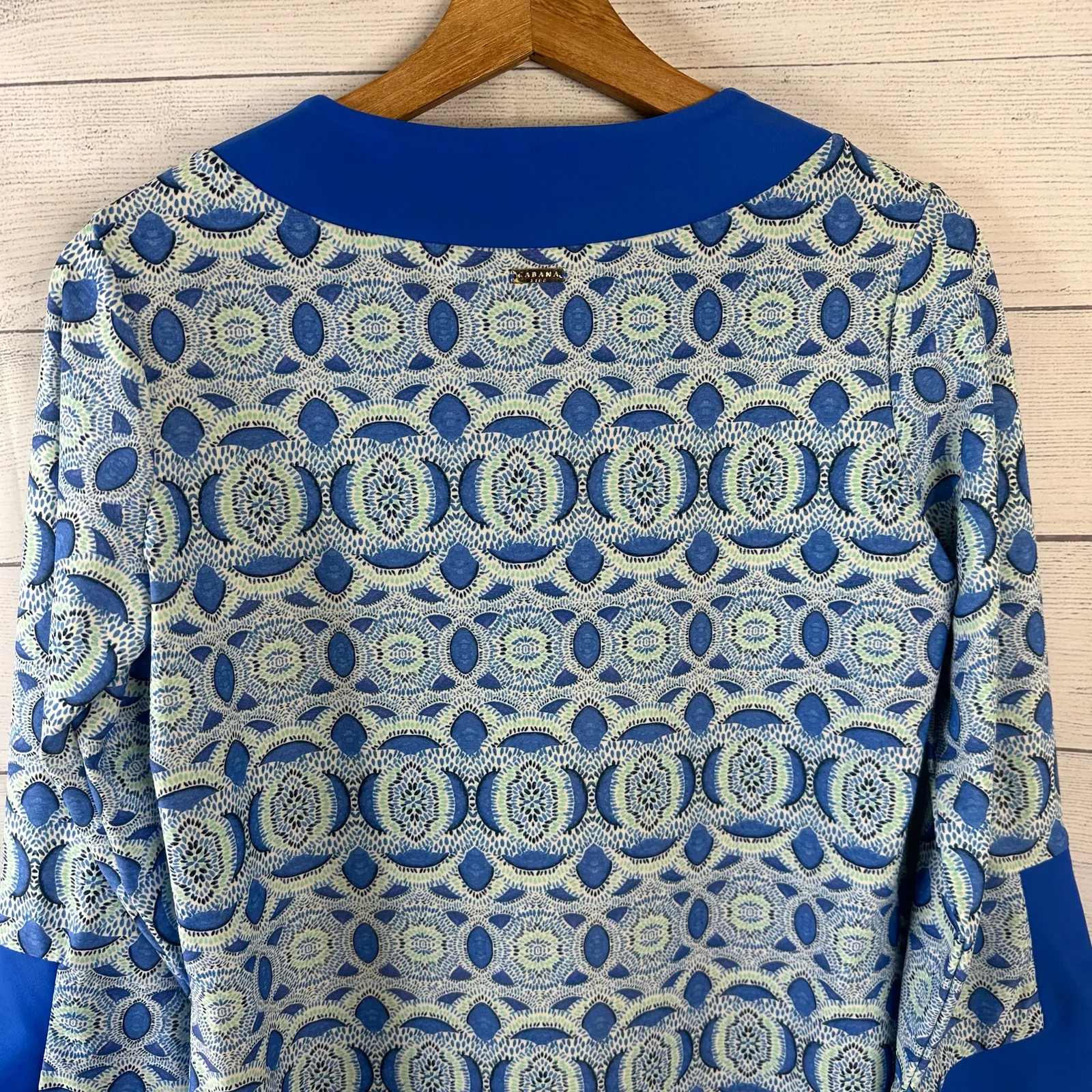 Cabana Life Womens size Small Road Map Cabana UPF 50+ Tunic Dress Resortwear Blue - Image 5