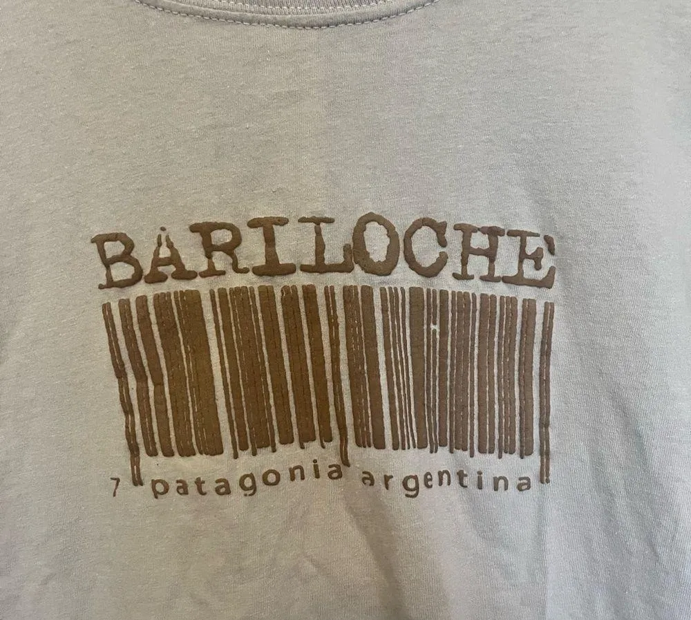 Patagonia Argentina grey blue short sleeve shirt size large - Image 5