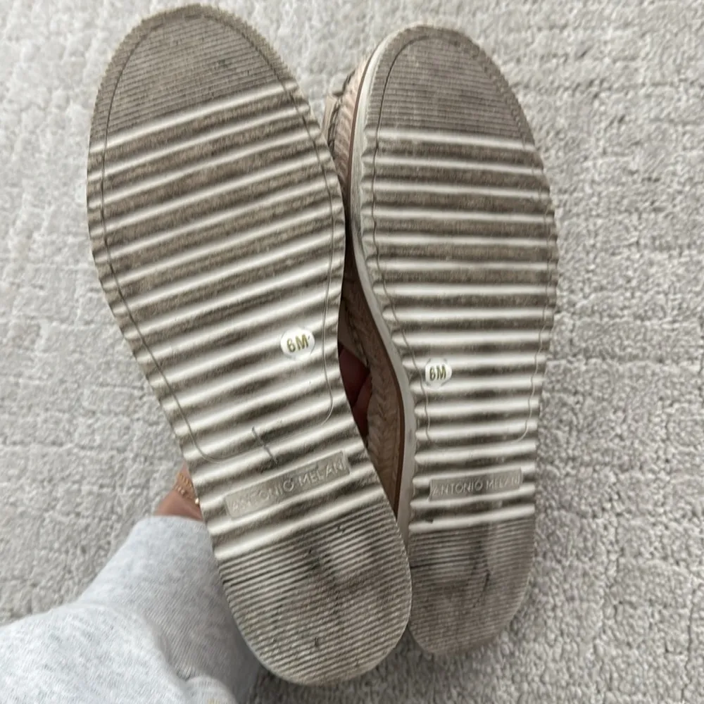 Antonio Melani Carolie Espadrille Platform Wedge Fisherman Sandals cream - Image 9