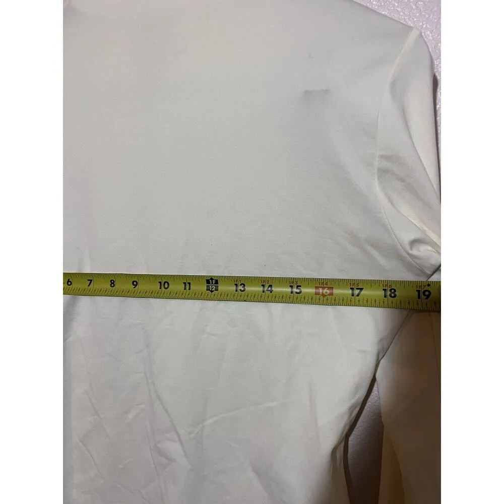 Anne Fontaine Ivory Activewear Ruched Long Sleeved Jacket Size 3 Small Paris Black - Image 7