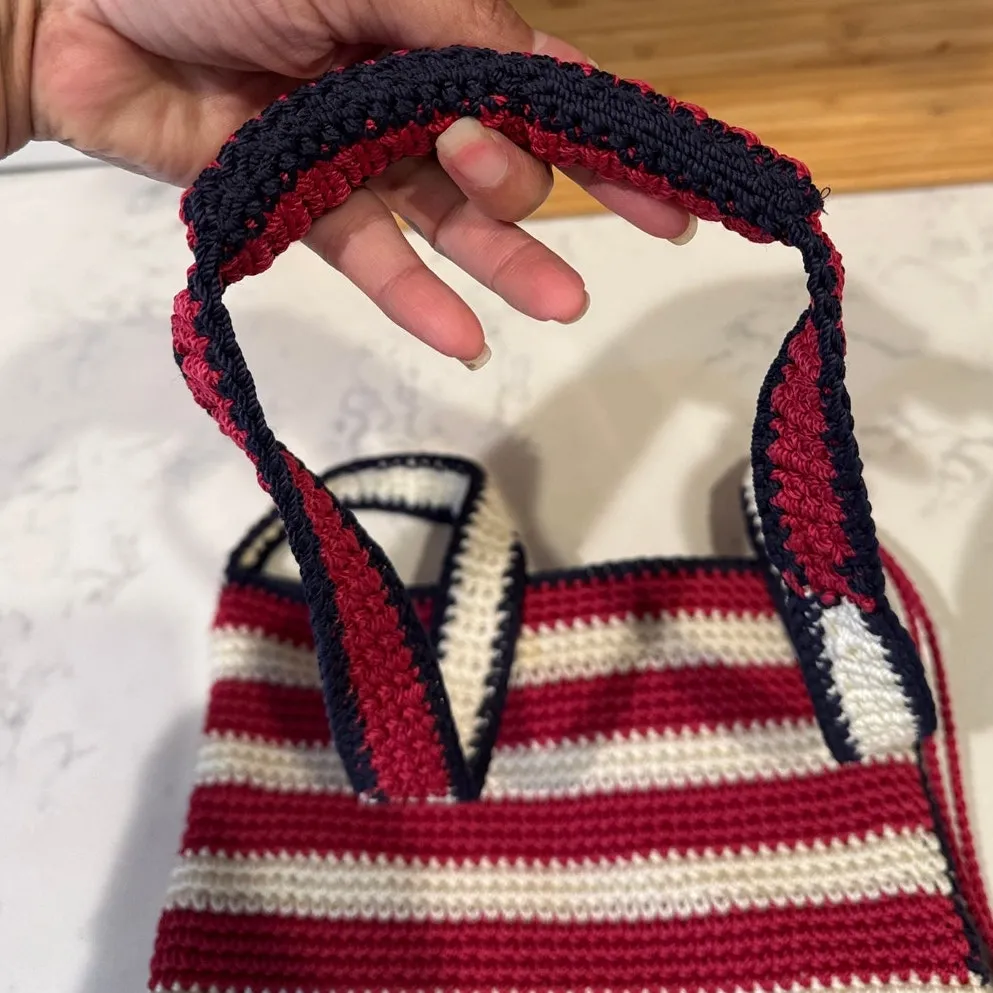 The Sak American Flag Crochet Shoulder crossbody Bag patriotic holiday Americana - Image 4