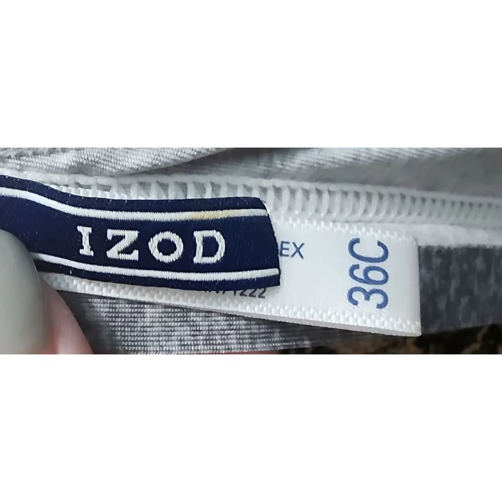 IZOD Gray T-Shirt Bra Everyday Comfort Adjustable Straps Size Small - Image 5