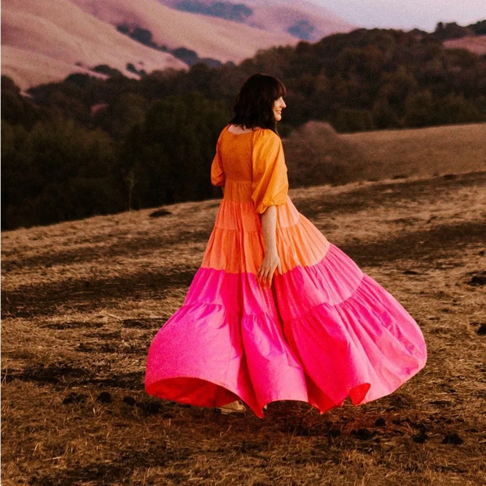 STAUD Meadow Maxi Tiered Dress, Size M New w/Tag Retail $375 SOLD OUT! - Image 15