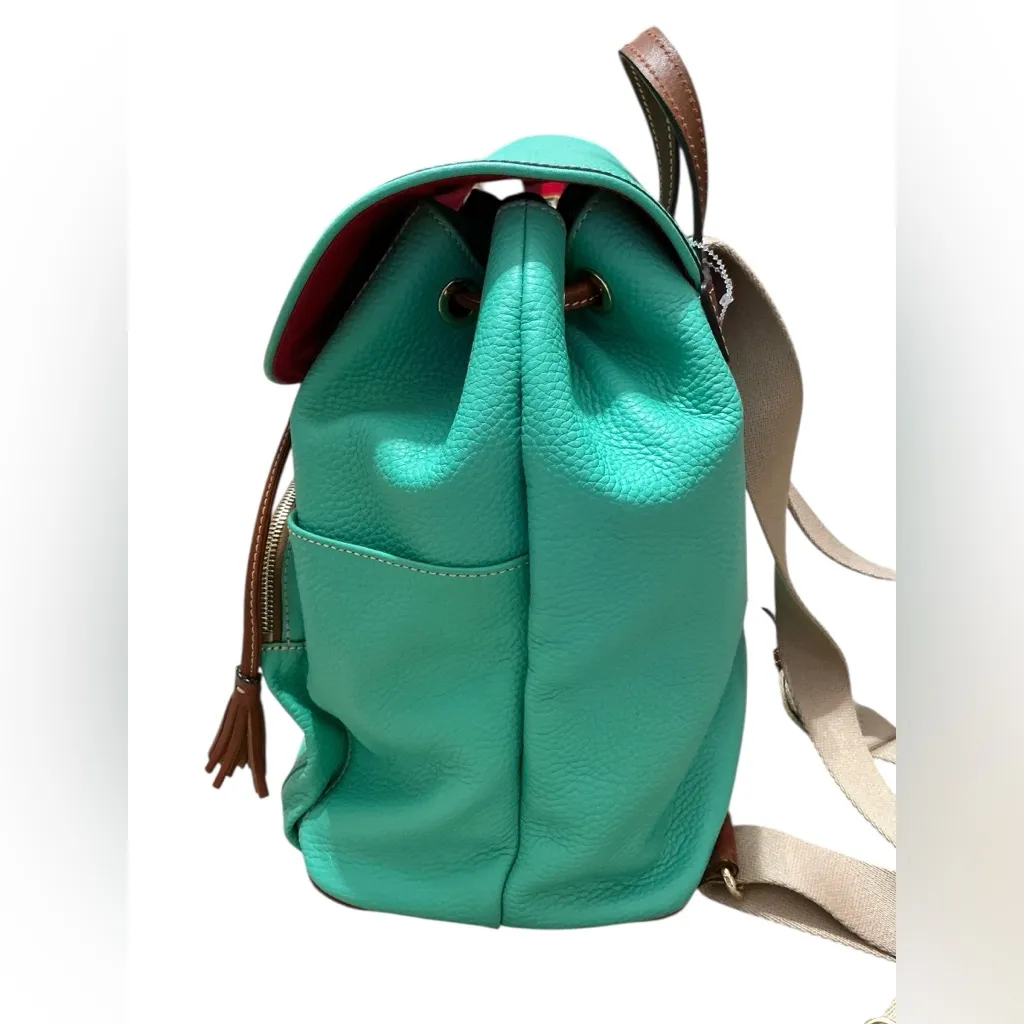 Dooney & Bourke  Murphy Backpack Large Pebbled Leather Aqua $438 Retail NWOT - Image 6