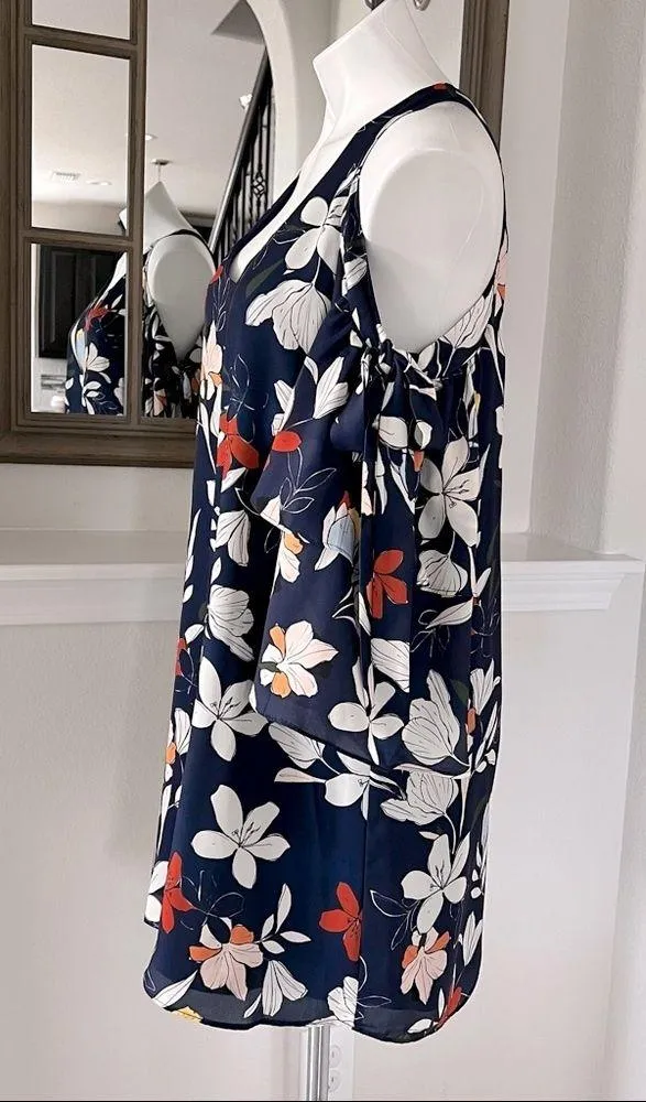 Parker Floral Mini Dress Shift Cold Shoulder Size S NWT $398.00 - Image 6
