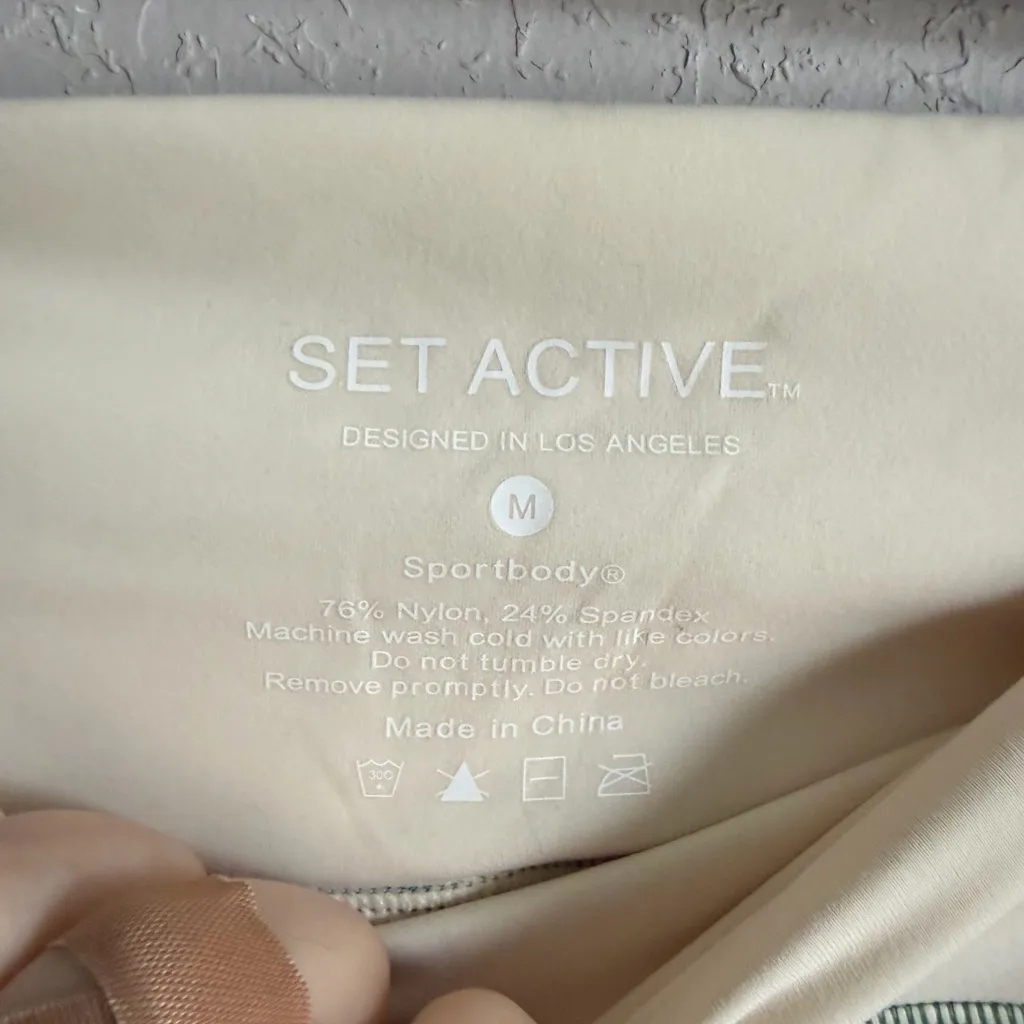 SET Active Sculptflex Sportsbody Legging LE Spritz Cream Green Womens M Athletic - Image 4