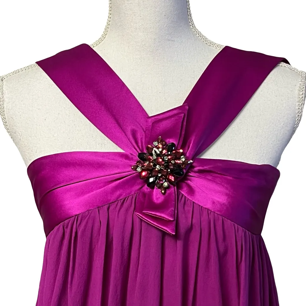 VTG Marc Bouwer Glamit! Silk Babydoll Cocktail Dress Size 0 Party Evening Prom Pink - Image 2