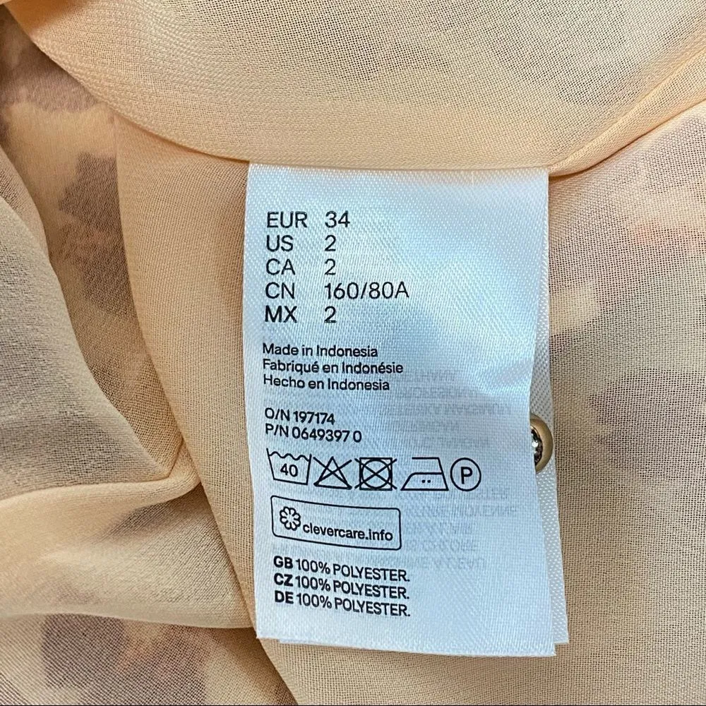 Biege Leopard Print Tie Casual Dress w/ Belt Sz 2 - Image 4