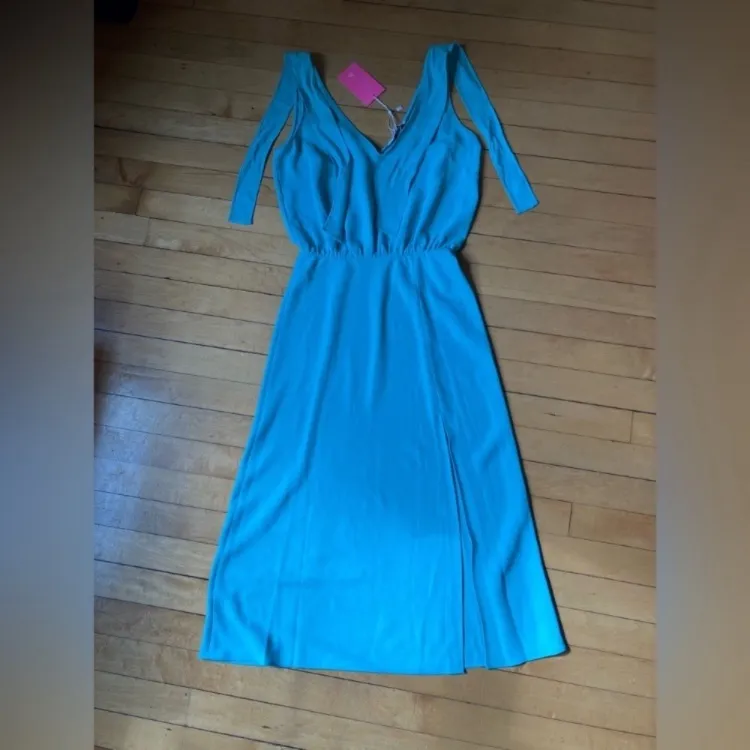 Amanda Uprichard Josephina Turquoise Dress - Image 2