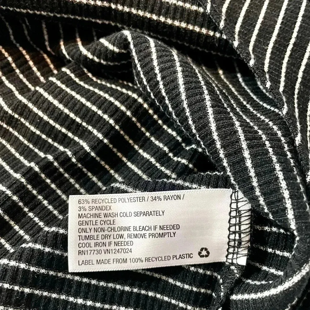 NWT La Ligne Target Striped Bodysuit Black Size XL - Image 6