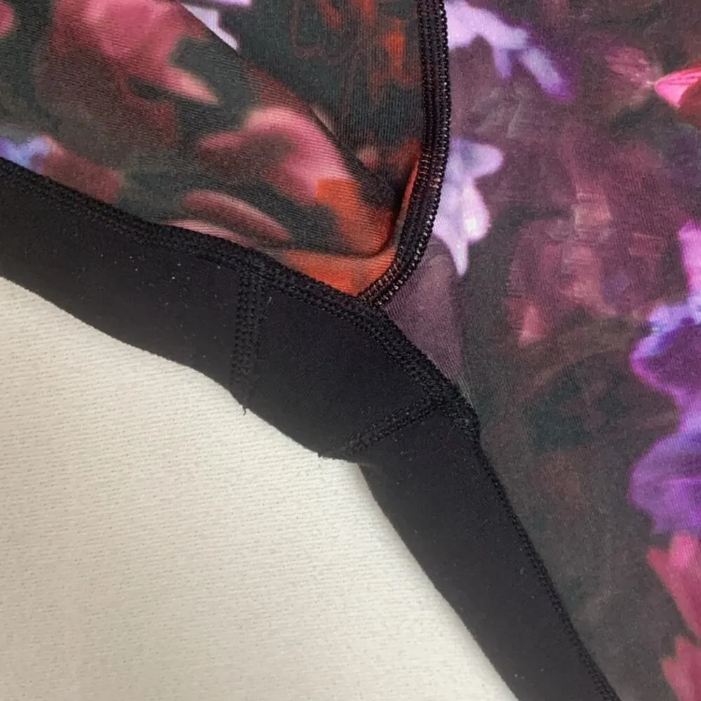 Lululemon women's size 6 wunder under color block leggings pants spring black mu - Image 6