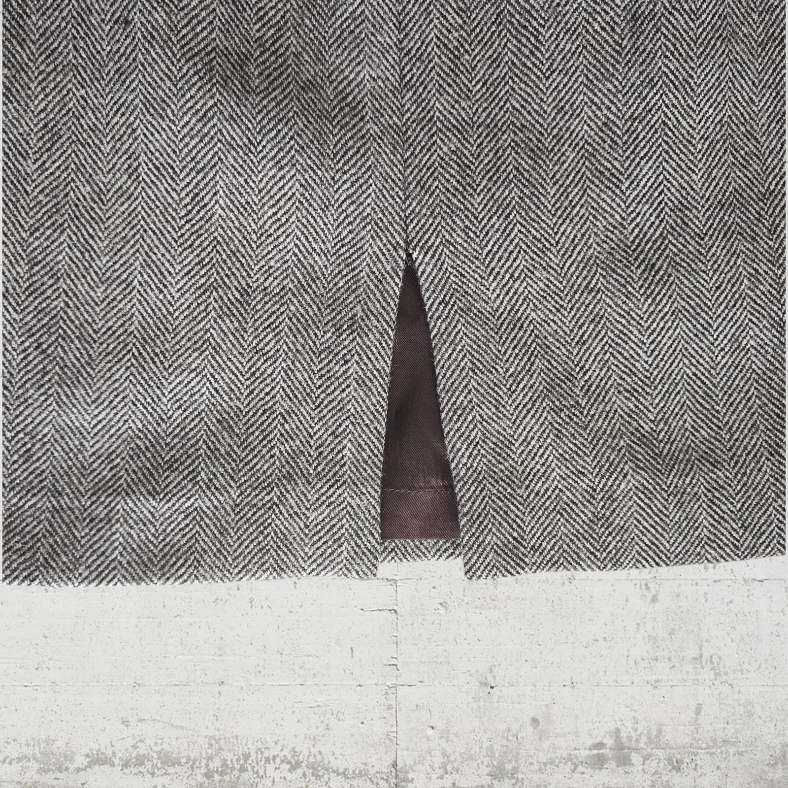 60s Vintage Brown Herringbone Wool Quiet Luxury Pencil Knee Length Skirt Size 10 - Image 6