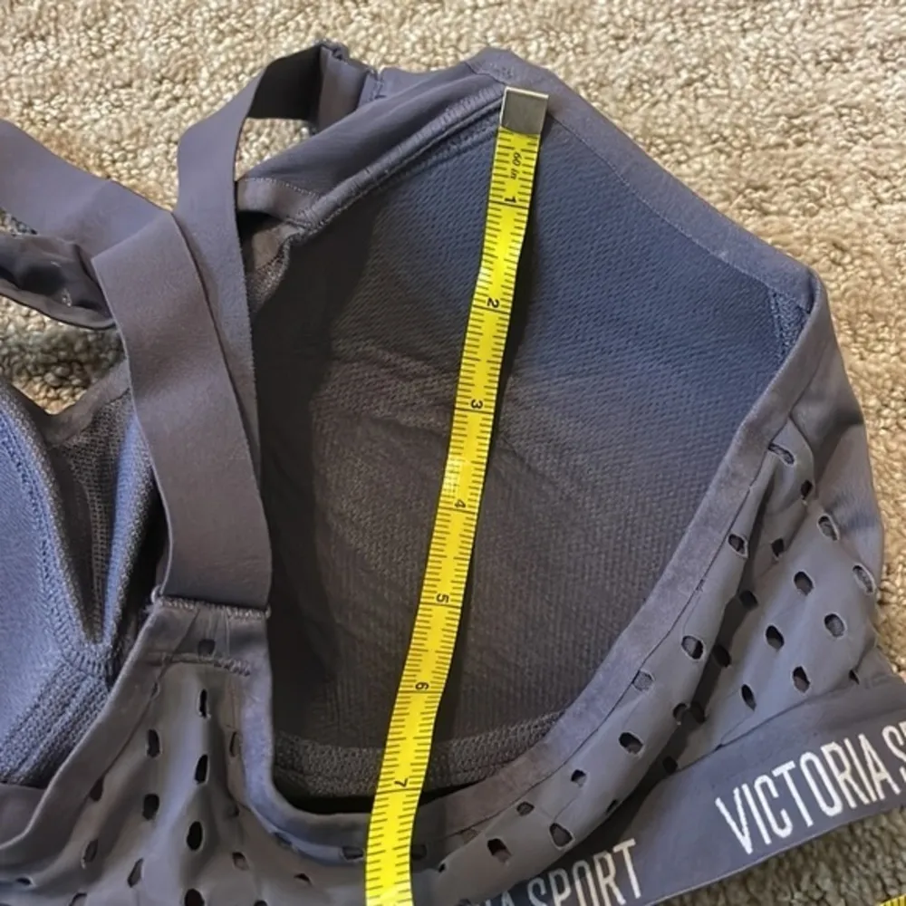 Victoria Sport Gray Racerback Mesh Cut Out Padded Sports Bra - Image 7