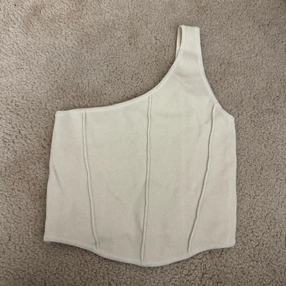 Anthropologie one-shoulder sweater corset top - Image 4