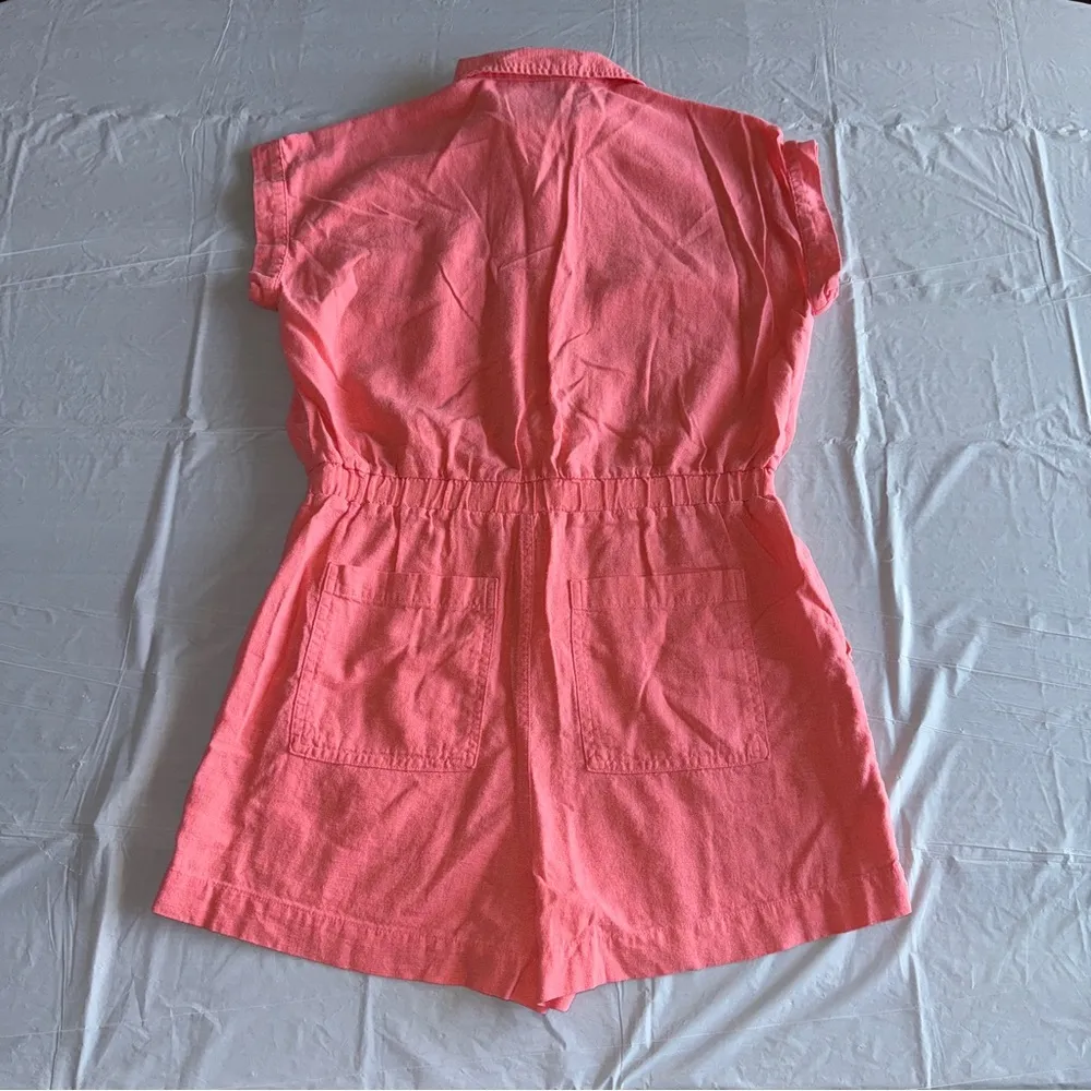 Universal Threads Universal Thread Coral Button-Down Romper‎ - Image 4