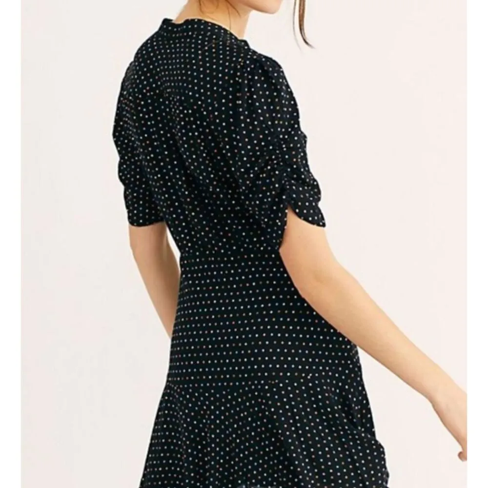Free People Pippa Polka Dot Button Mini Dress Size XS - Image 3