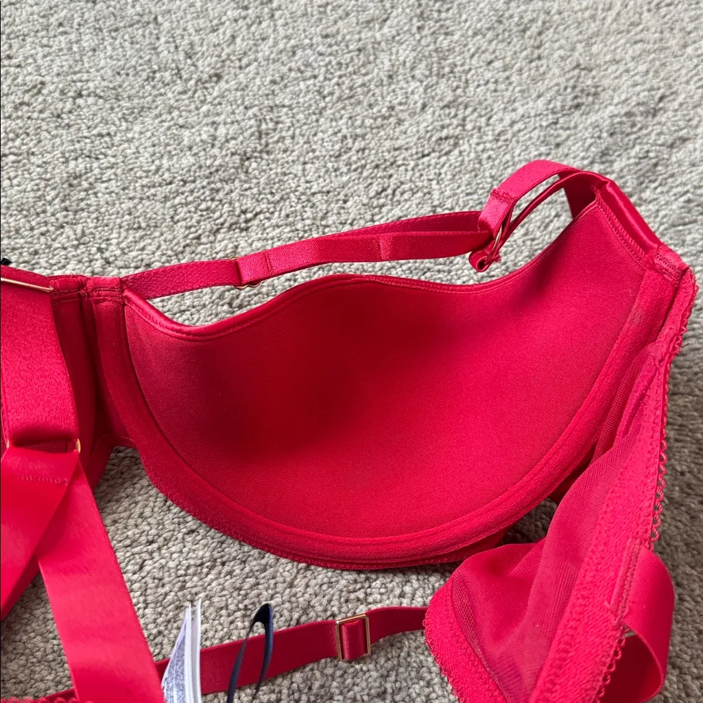 Fox & Royal Red Alexandra Underwire Bra SIZE 38H - Image 8