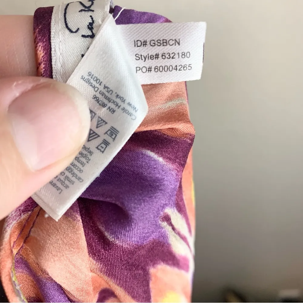 Oscar de la Renta Colorful Silky Satin Tank Swing Dress Size M - Image 7