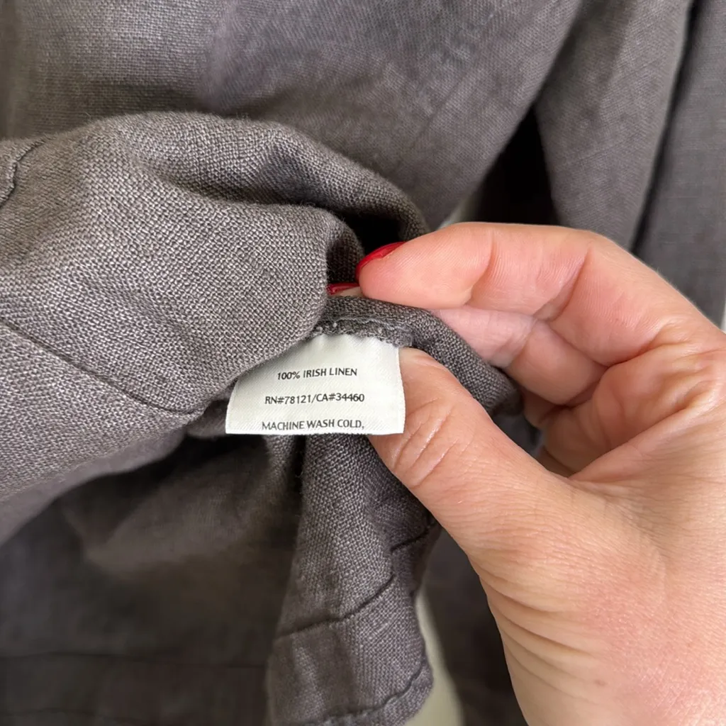 Eileen Fisher 100% Irish linen one button blazer - Image 6