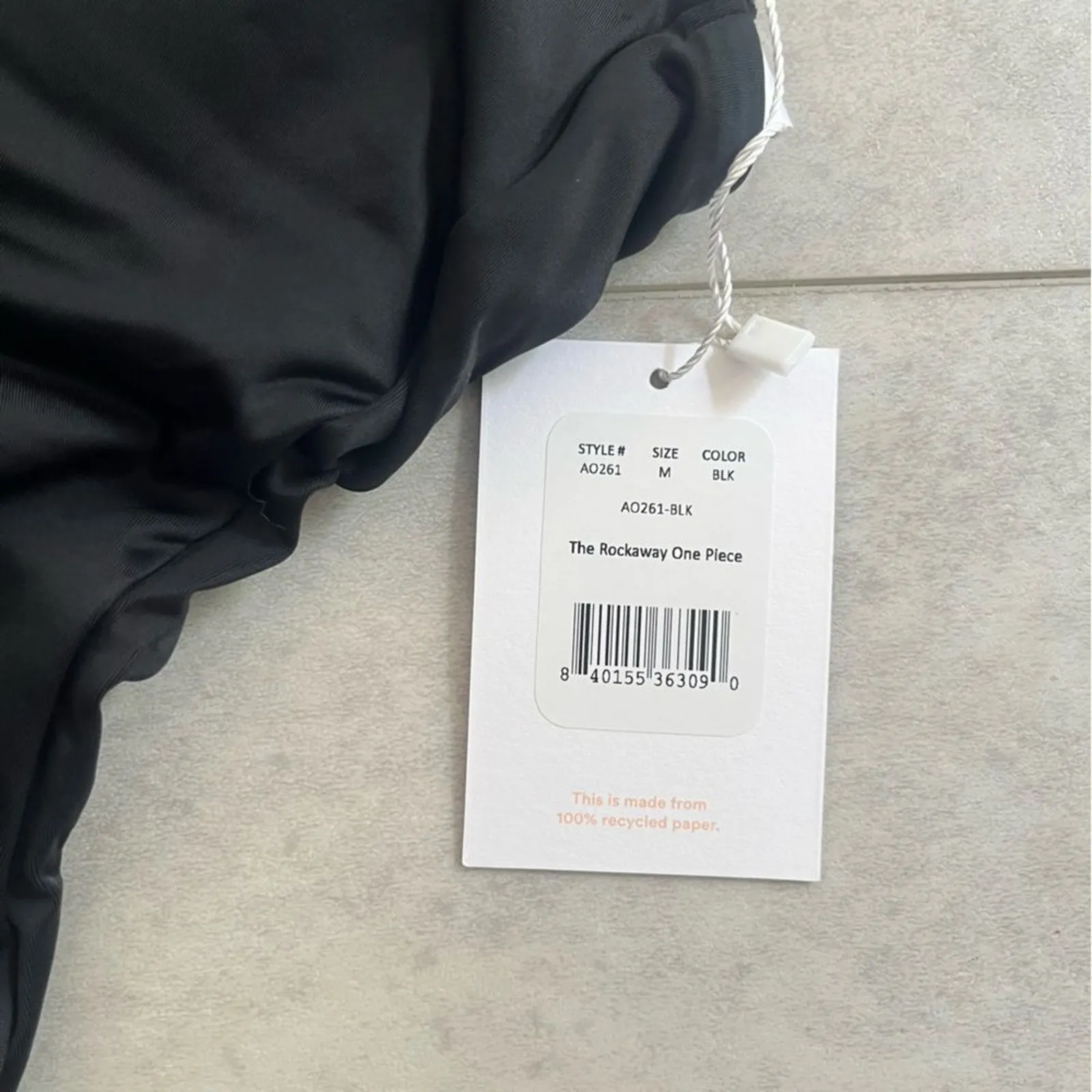 NWT Andie Swim Black Rockaway One Piece Medium Timeless Neutral Minimalist - Image 7