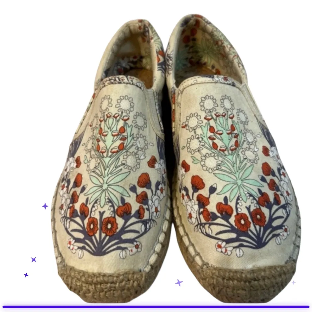 Floral Canvas Espadrilles flat boho - Image 3