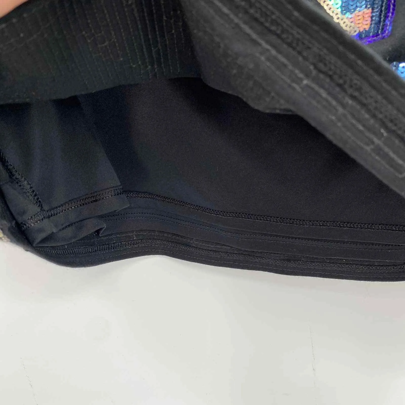 Express Festival Micro Mini Skirt Womens Small Black Cotton Modal Sequined NEW - Image 3