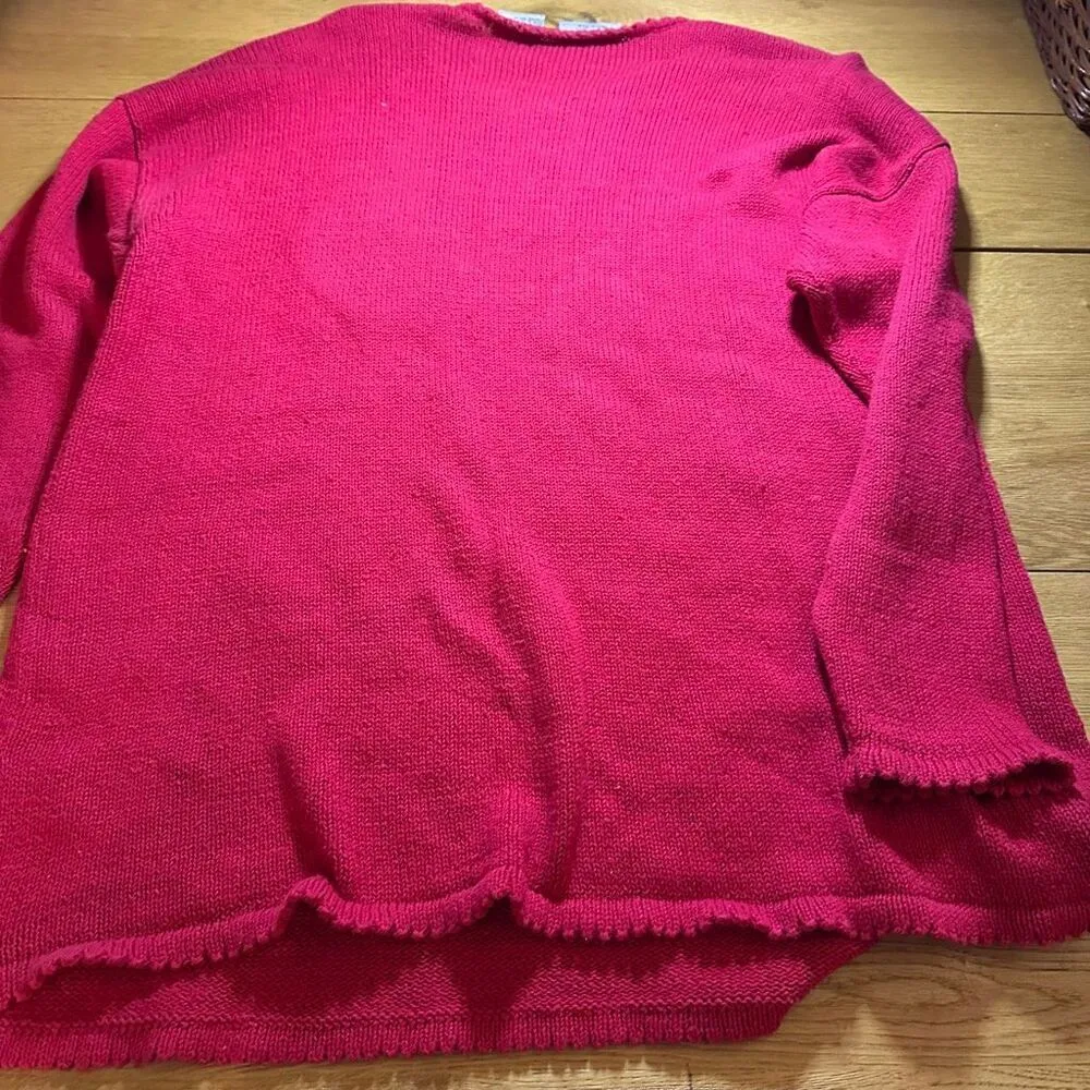 Vintage Kathie Lee Christmas garland ornament sweater xl Red - Image 12