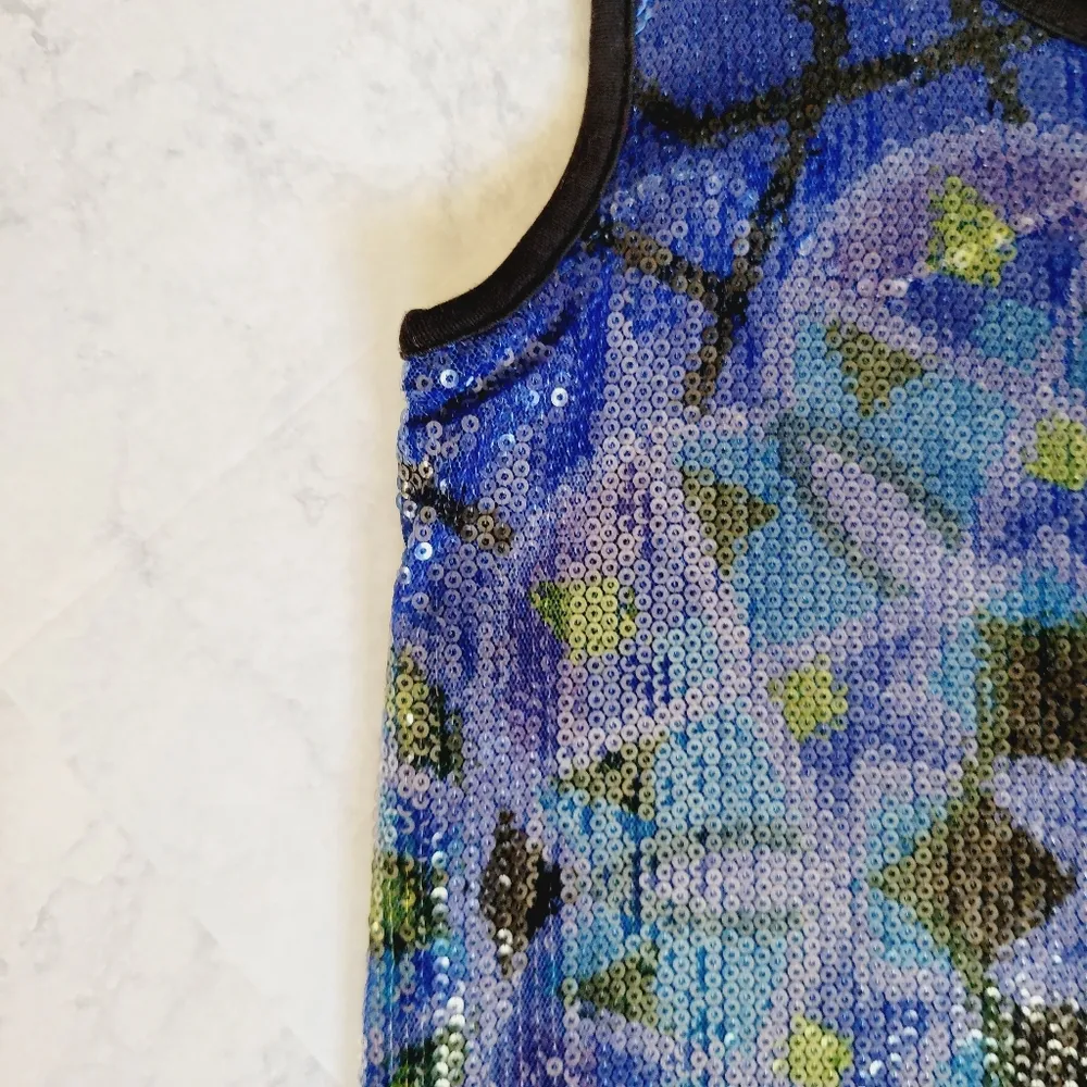 Nicole Miller Collection sequin tank size small - Image 3