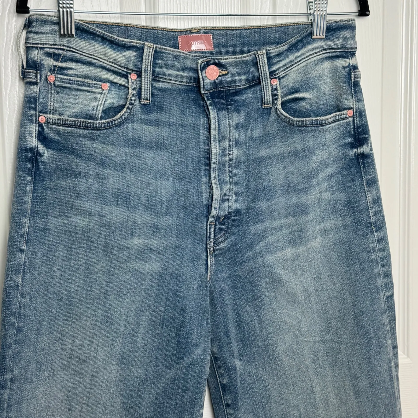 MOTHER The Tomcat Roller Ankle Jeans Bonfire Lighting Blue Wash Women Size 32 - Image 2