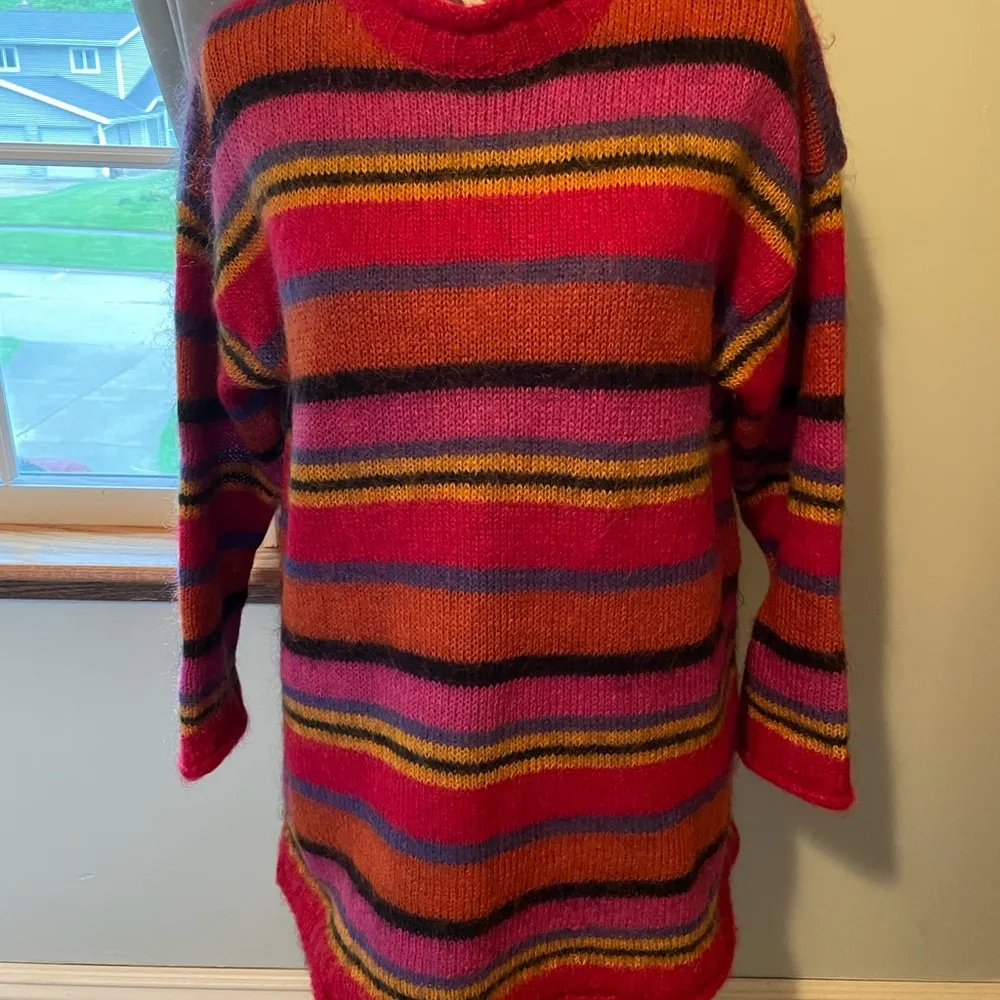 Vintage 90s Esprit Womens Mohair Sweater Size M Tunic Striped - Image 15