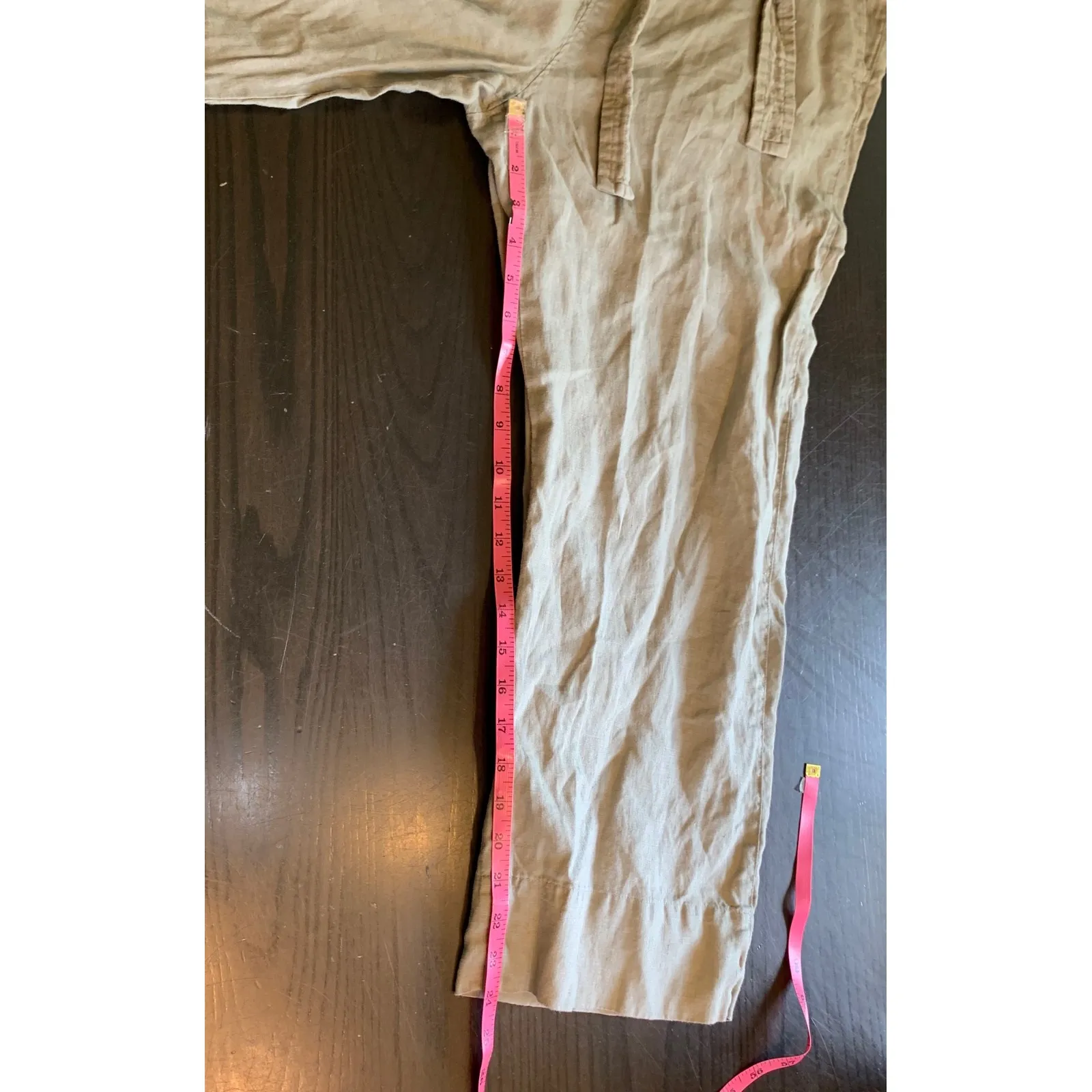 Everlane 100% Linen Jumpsuit Women 4 Green Belted Sleeveless Coastal Summer READ - Image 11