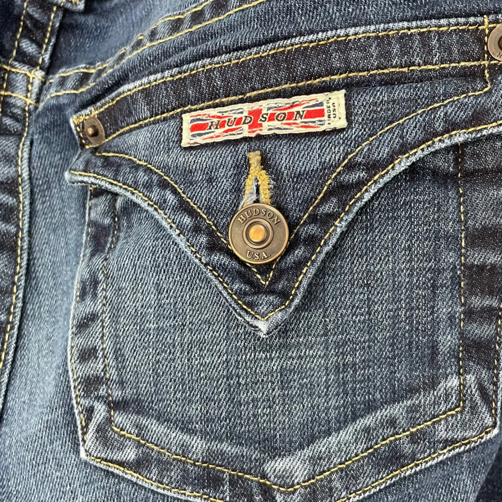 Hudson Jeans Women's Blue Denim Low Rise Flared Leg Boot Cut Jeans Size 26 - Image 9