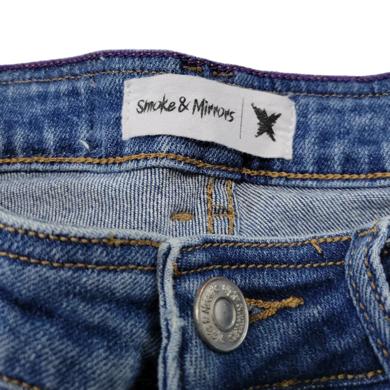 Smoke & Mirrors Jeans Size 2 W25" x L32.5" Straight Leg Jeans Stretch Blue Denim Pants - Image 7