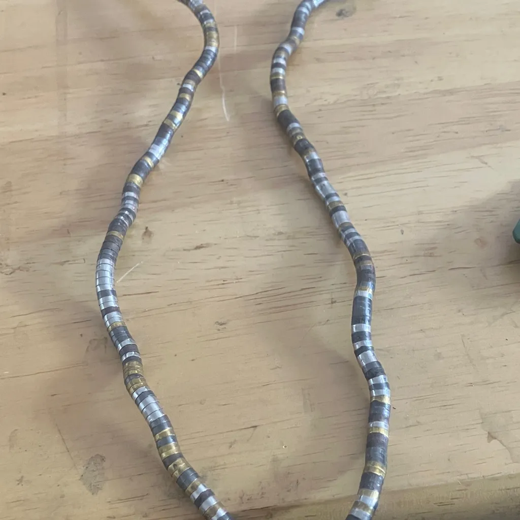 Beaded Necklace with Earthy Tones bendable - Image 2