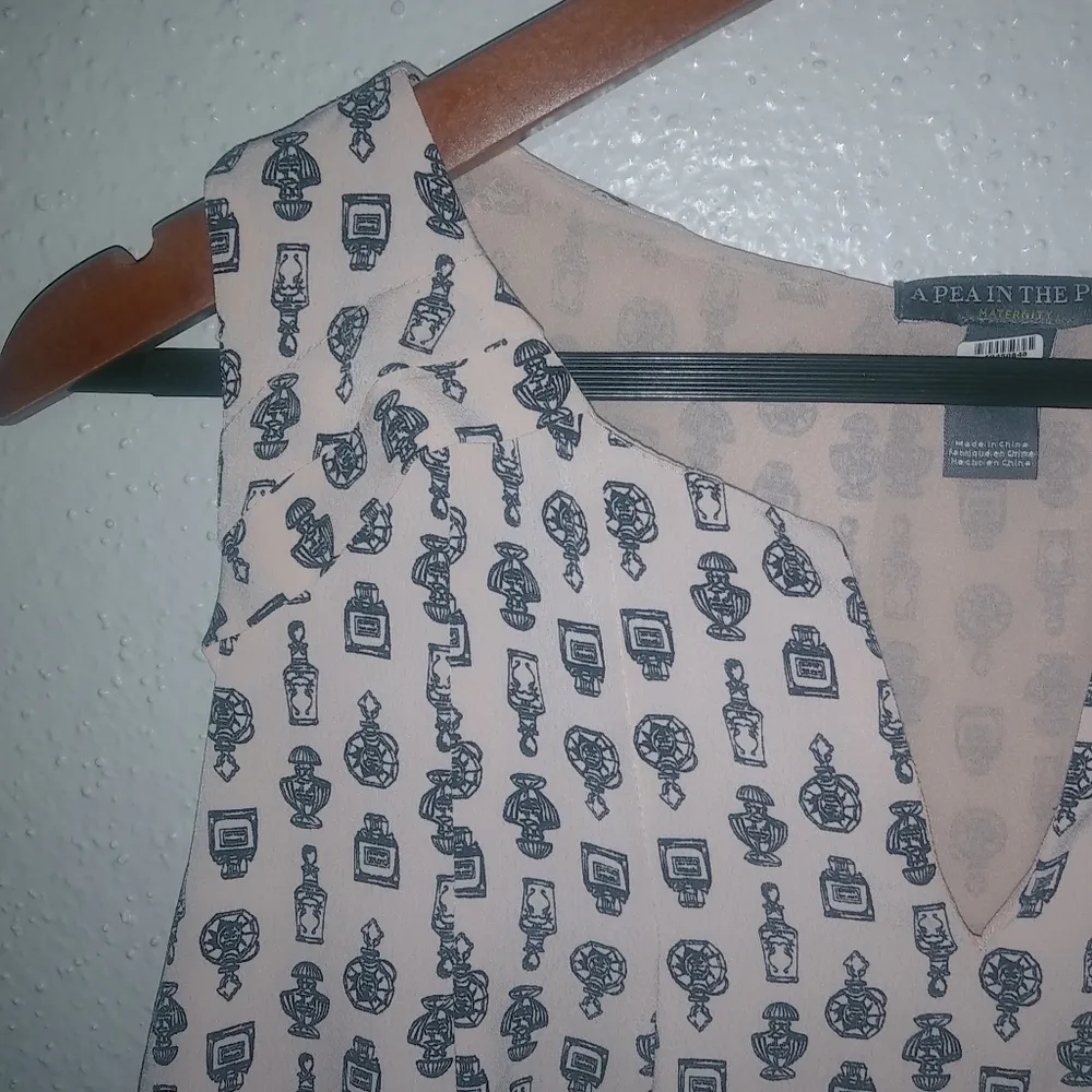 A Pea in the Pod M Parfume Sleeveless Lined Dusty Rose Babydoll Top Maternity - Image 4