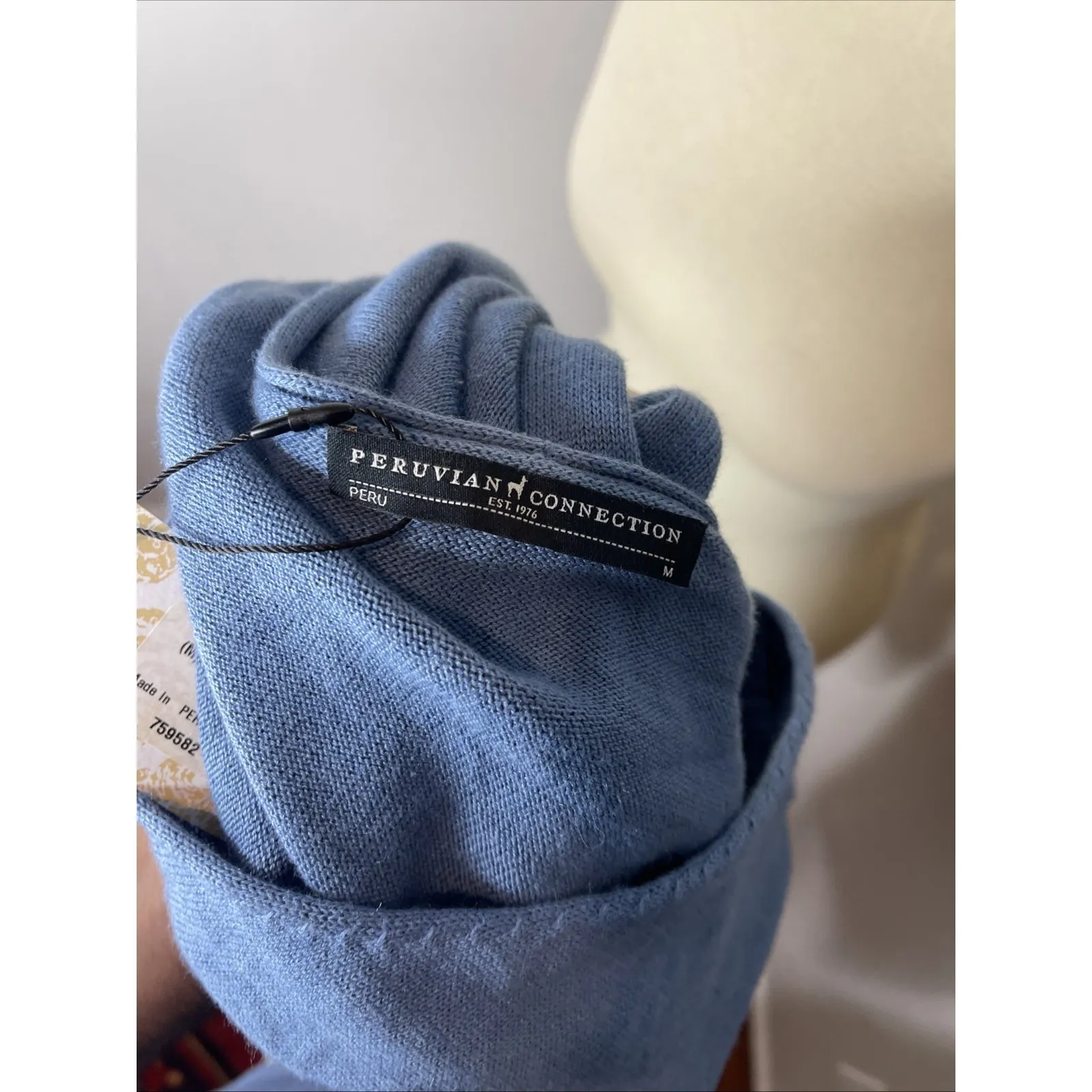 New Peruvian Connection Tidewater Harbour Island Dress Tie-Waist Blue Small S - Image 9