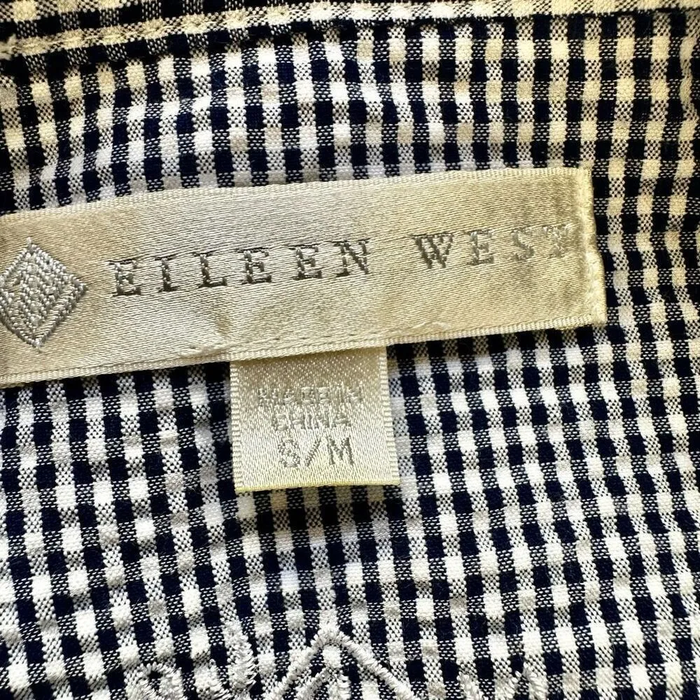 Eileen west blue gingham checkered robe Size undefined - Image 8