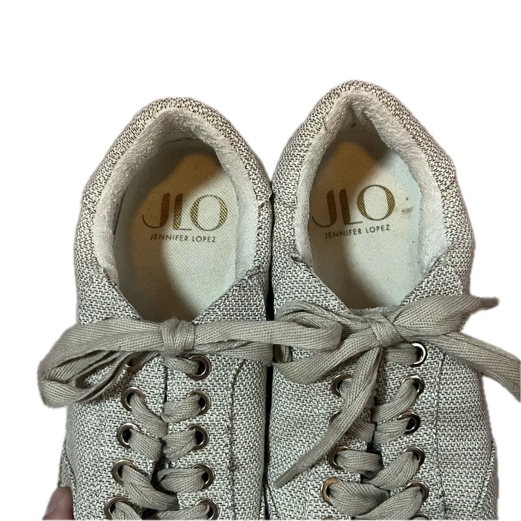JLO Jennifer Lopez Lonlan Golf Shimmer Platform Sneaker Tennis Shoes Size 6 - Image 8