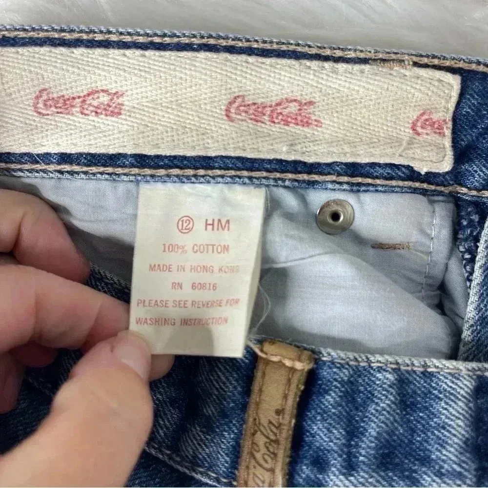 Coco-Cola Vintage Straight Leg High Rise Jeans Women's Size 12 1980's - Image 6