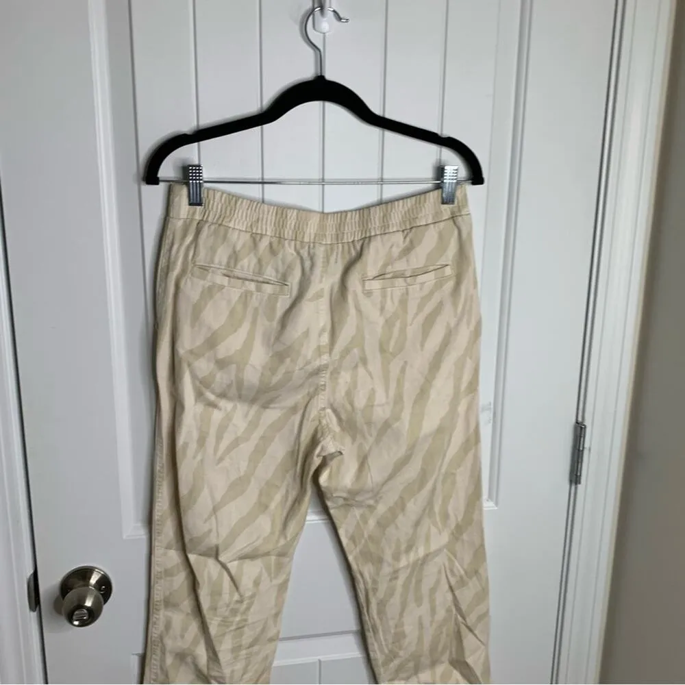 Monrow Revolve zebra taupe jogger pants size small‎ athleisure Tan - Image 6