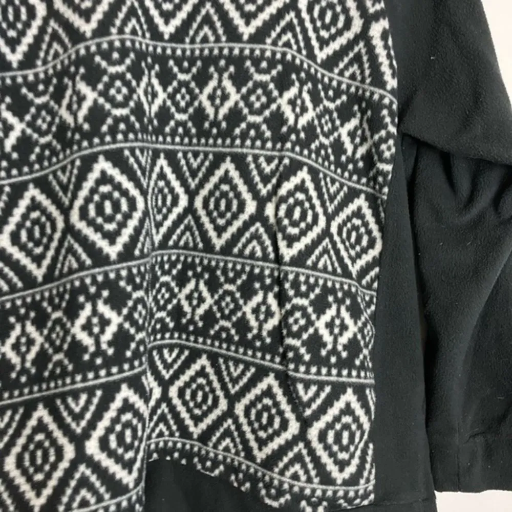 Cuddl Duds Black White Long Sleeve Super Soft Sweater Top - Image 3