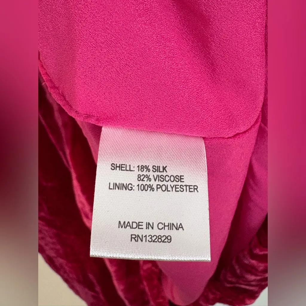 Lovers + Friends Kimora Mini Dress Magenta Pink‎ Silk Velvet - Size XS NWT - Image 7