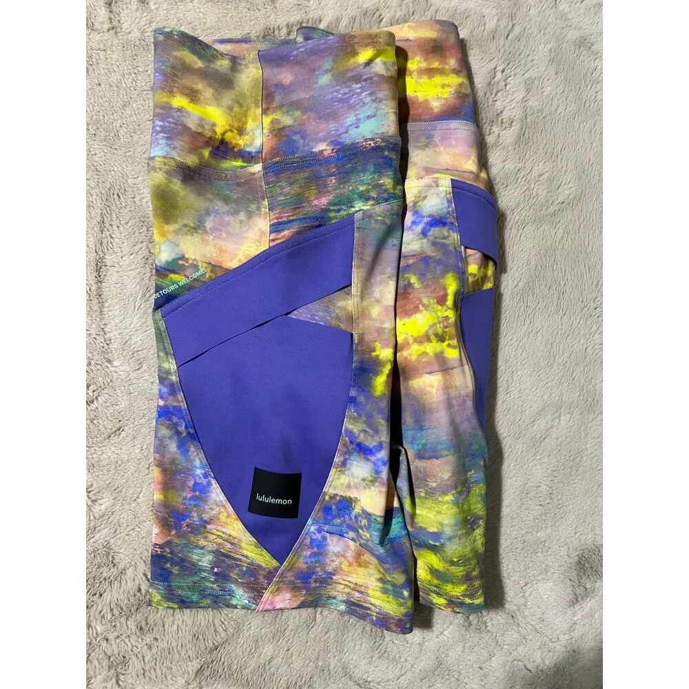 Lululemon Multicolored Women’s Hiking Shorts W/ Pockets & Drawstring Waist Yellow Size 8 - Image 6