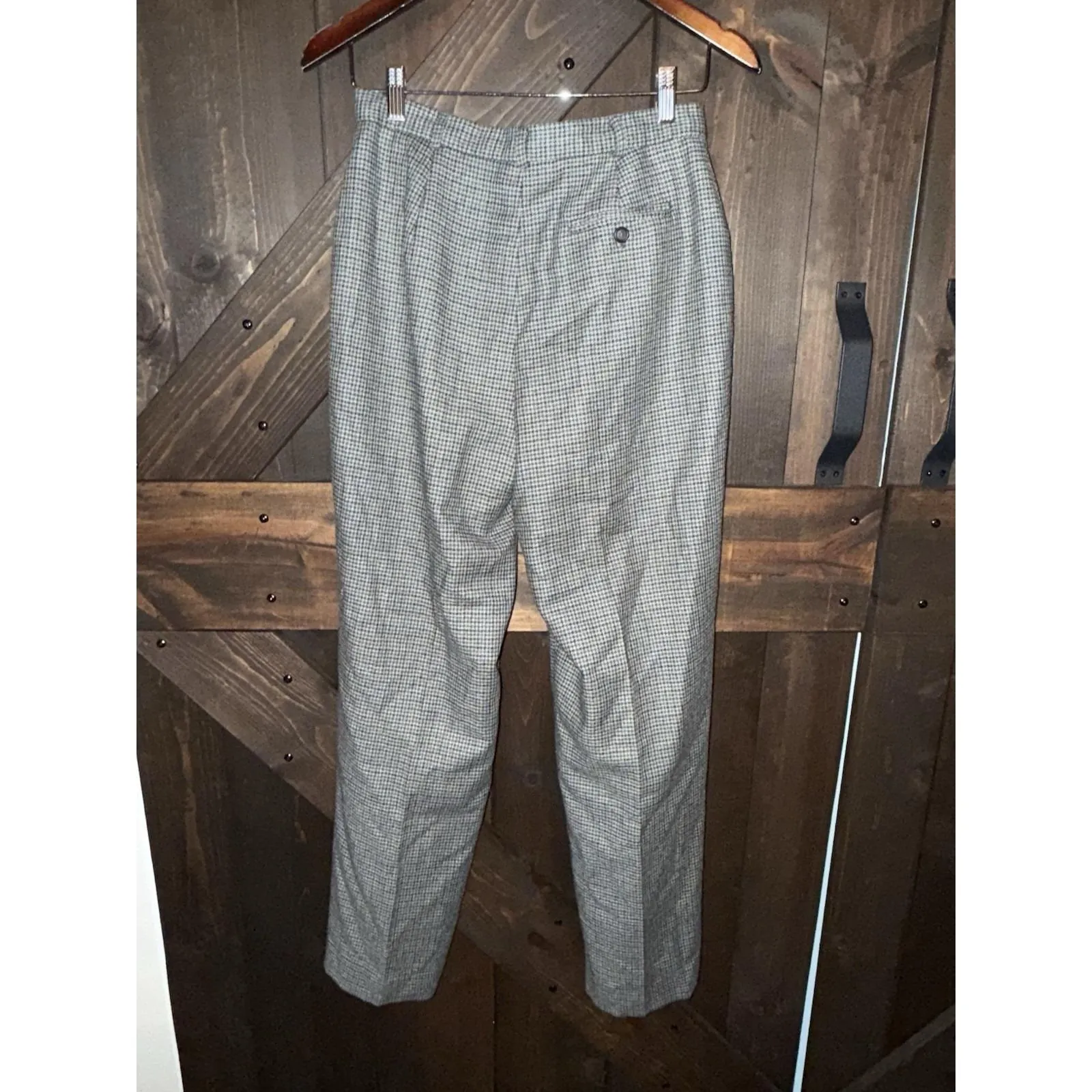 Vintage 90s Lauren Ralph Lauren Women's Sz‎ 8 100% Pure New Wool Plaid Pants - Image 3