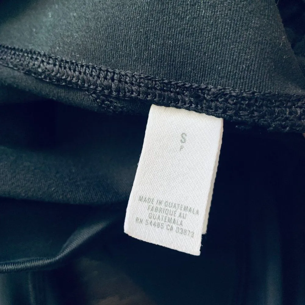 Black Mesh High-Rise/Waisted Cropped 23" Tights/Leggings | Size: S - Image 6